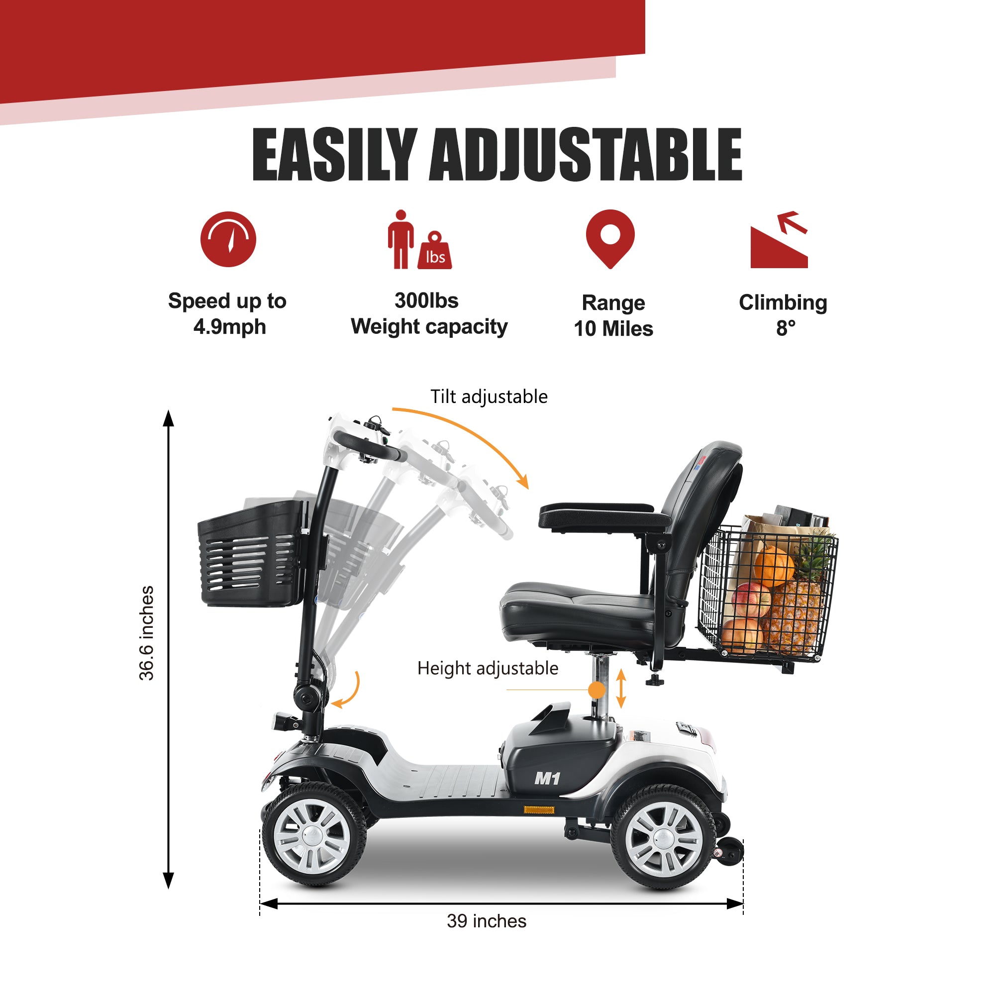 Metro Mobility M1 Portal 4-Wheel Heavy Duty Scooter