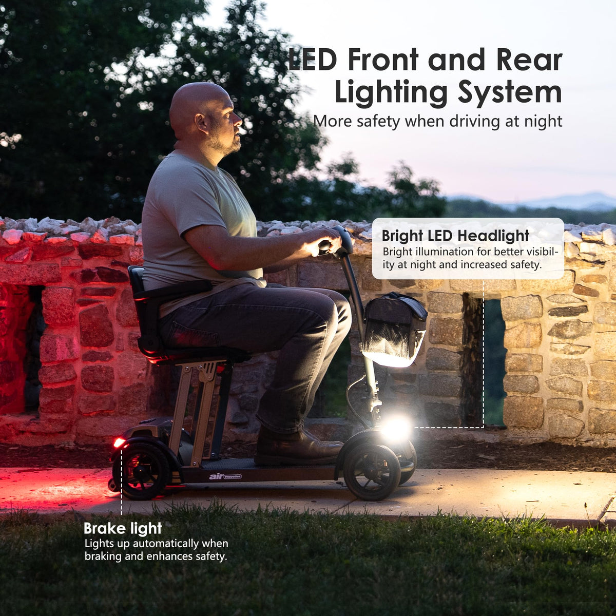 Metro Mobility AIR TRAVELLER 4-Wheel Folding Electric Mobility Scooter