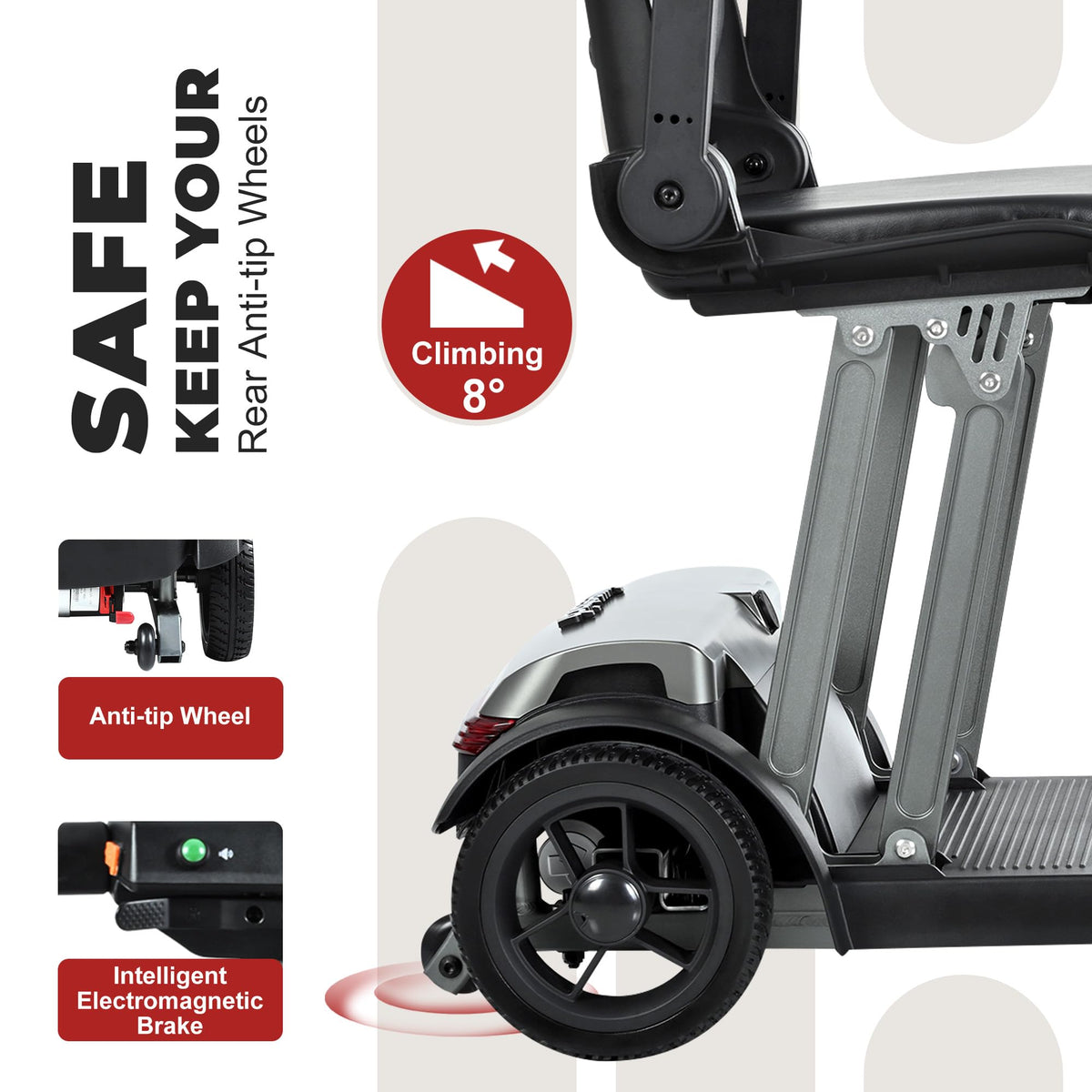 Metro Mobility AIR TRAVELLER 4-Wheel Folding Electric Mobility Scooter