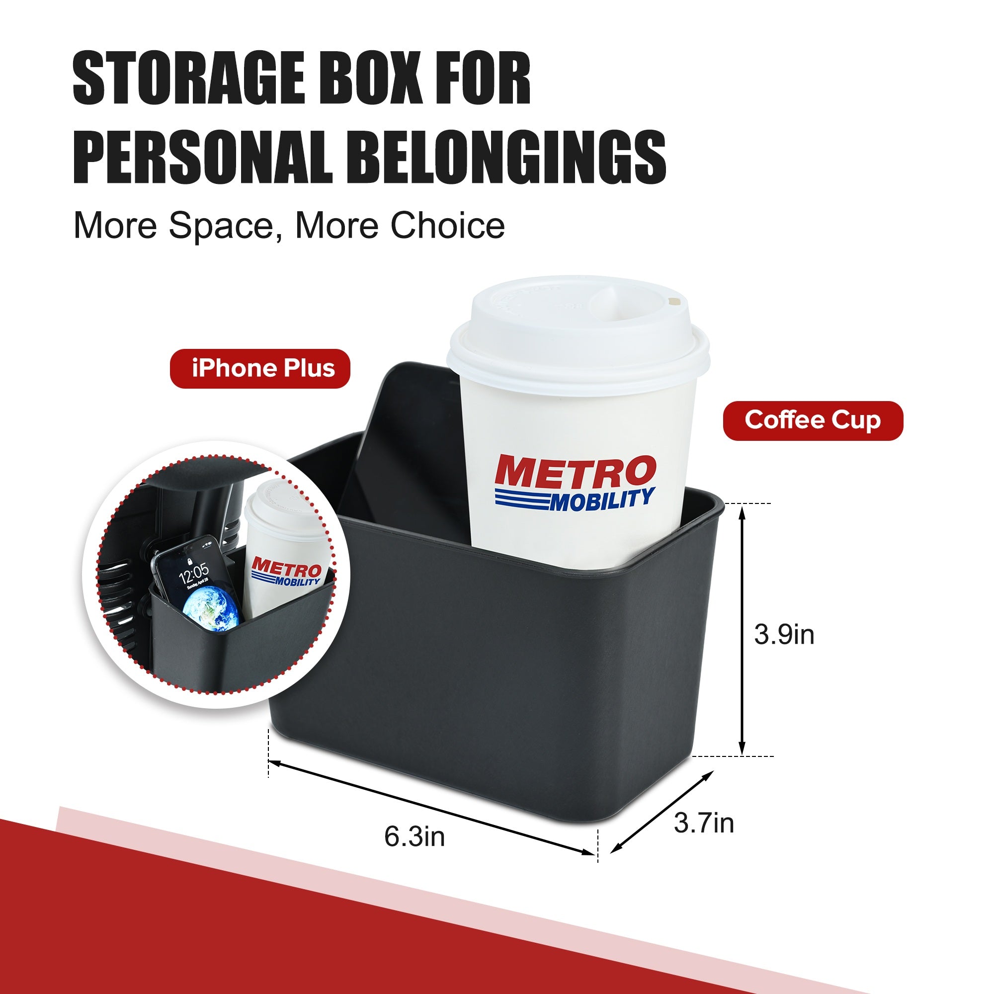 Metro Mobility M1 Portal 4-Wheel Heavy Duty Scooter for Senior with Rear Basket and Side Pocket