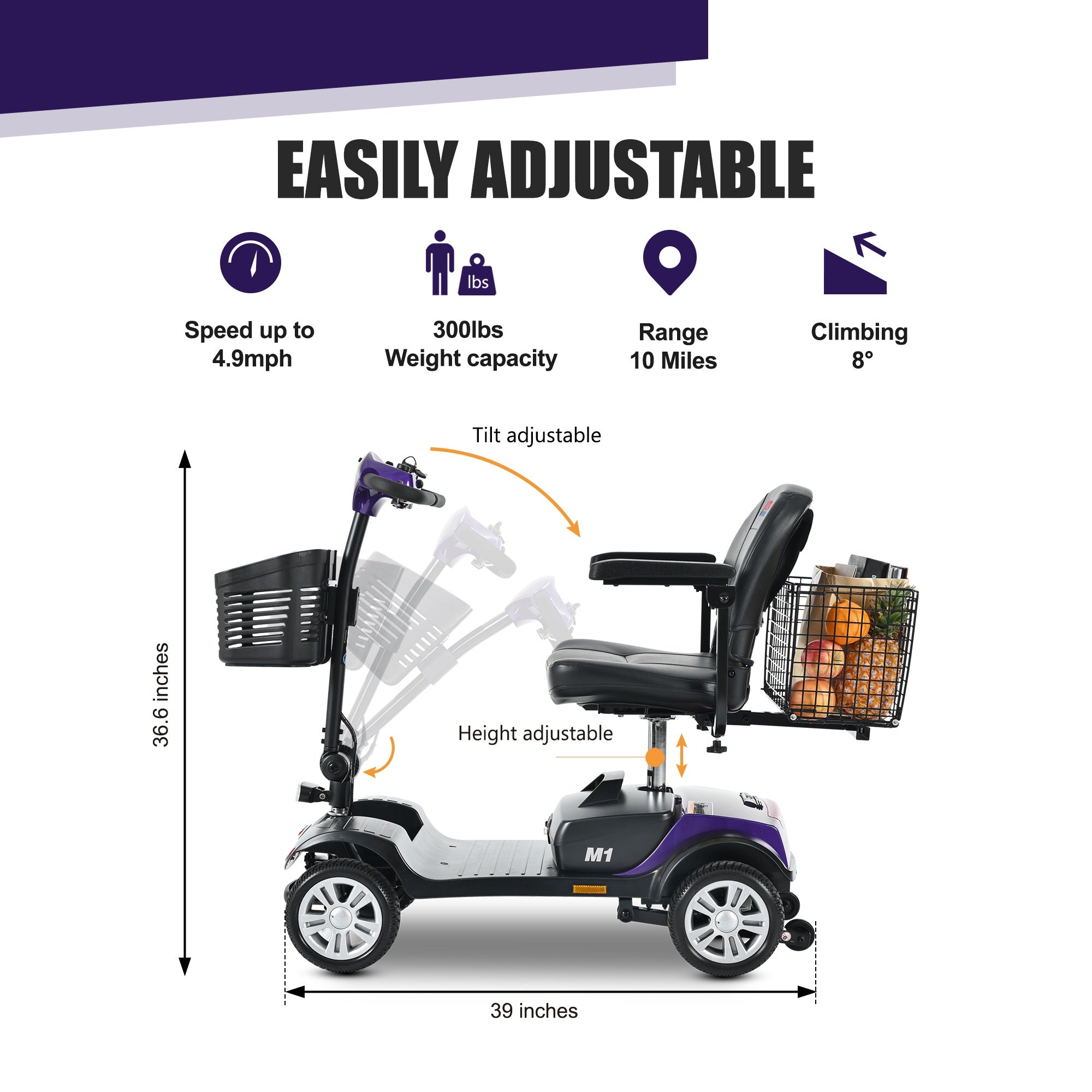 Metro Mobility M1 Portal 4-Wheel Heavy Duty Scooter