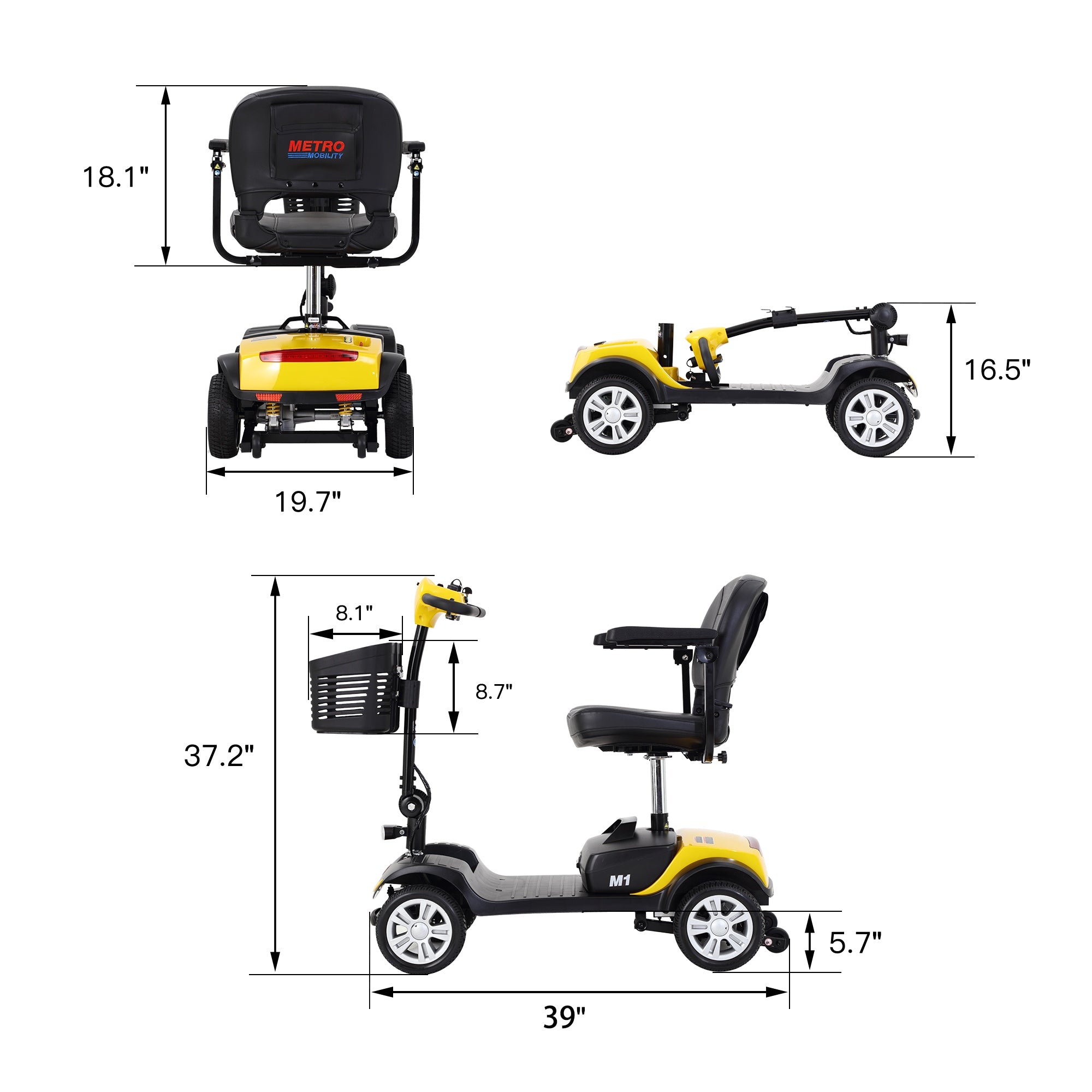 Metro Mobility M1 Portal 4-Wheel Heavy Duty Scooter