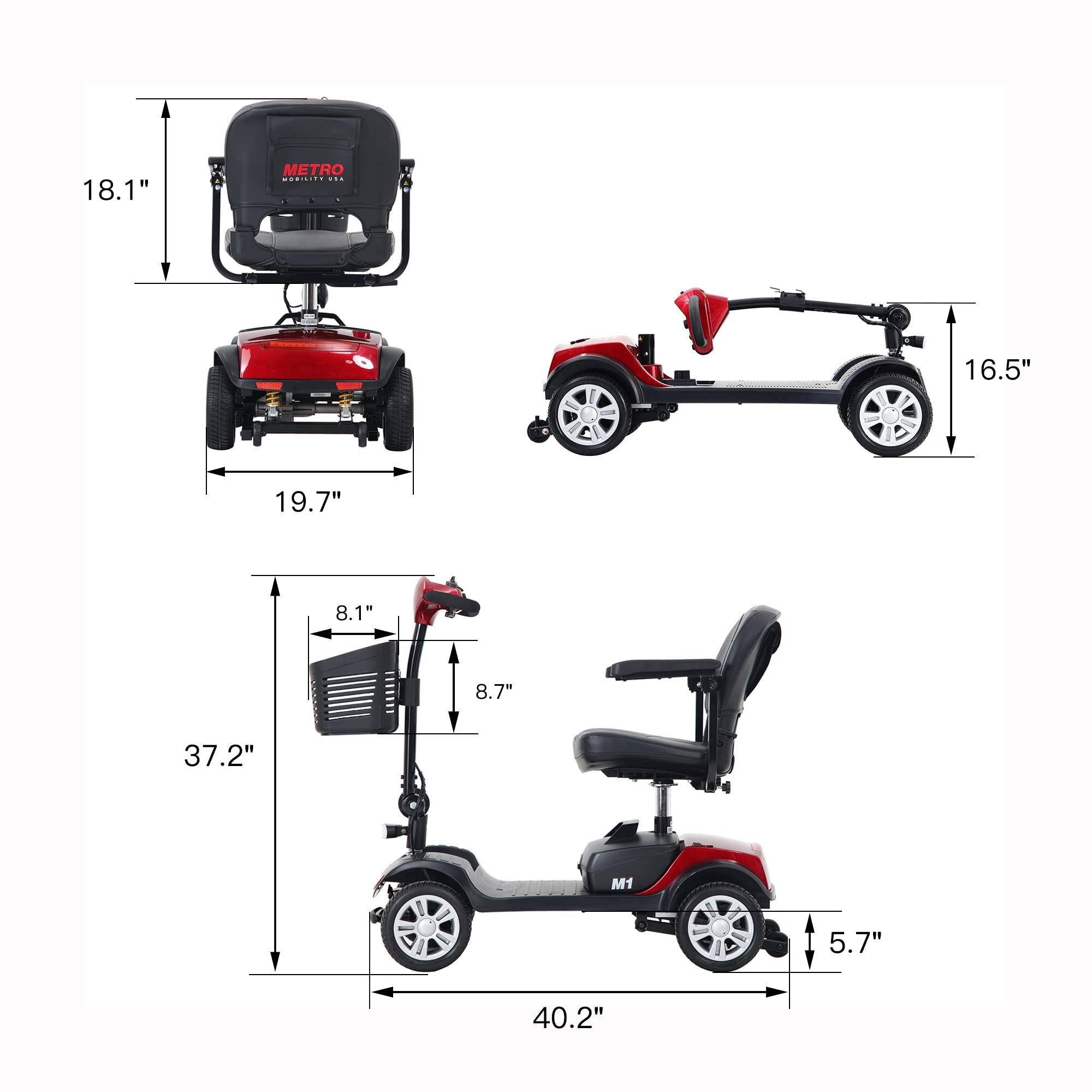 Metro Mobility M1 Portal 4-Wheel Mobility Scooter