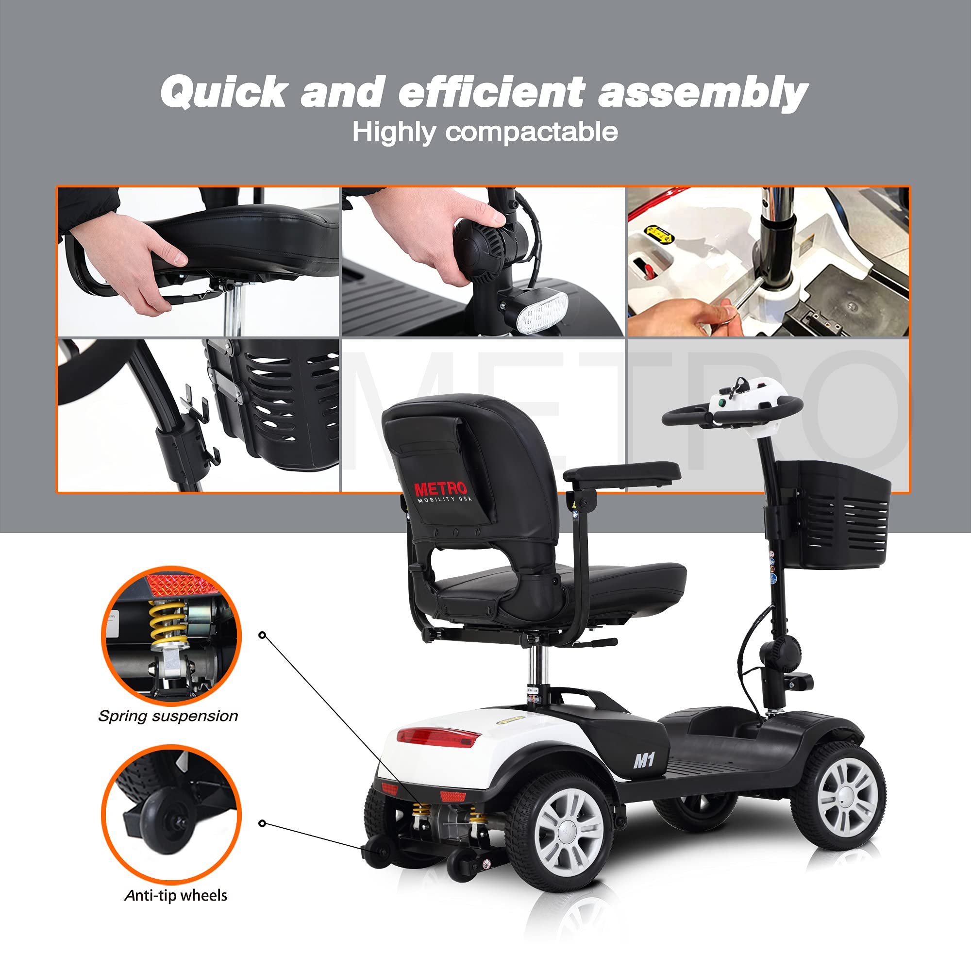Metro Mobility M1 Portal 4-Wheel Heavy Duty Scooter for Senior