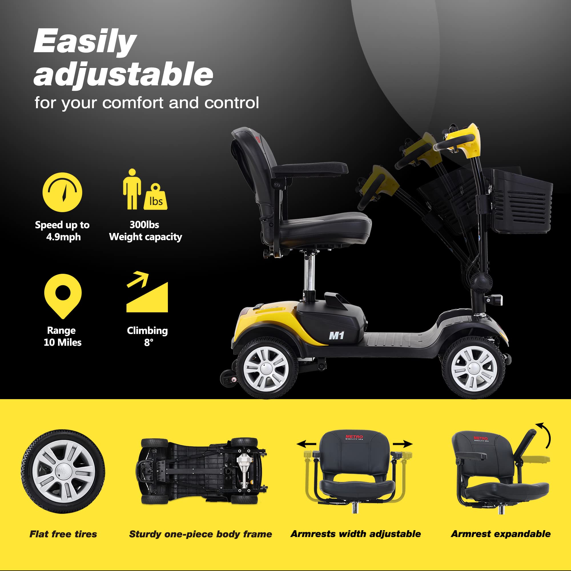 Metro Mobility M1 Portal 4-Wheel Mobility Scooter