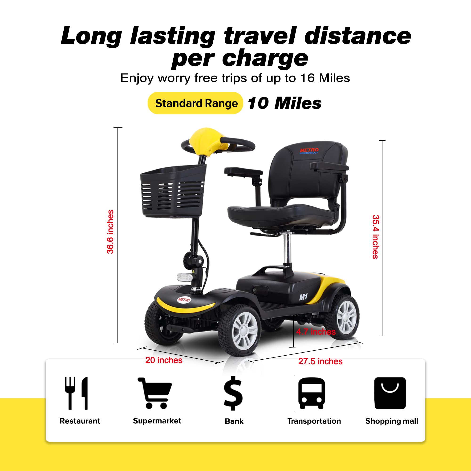 Metro Mobility M1 Portal 4-Wheel Mobility Scooter