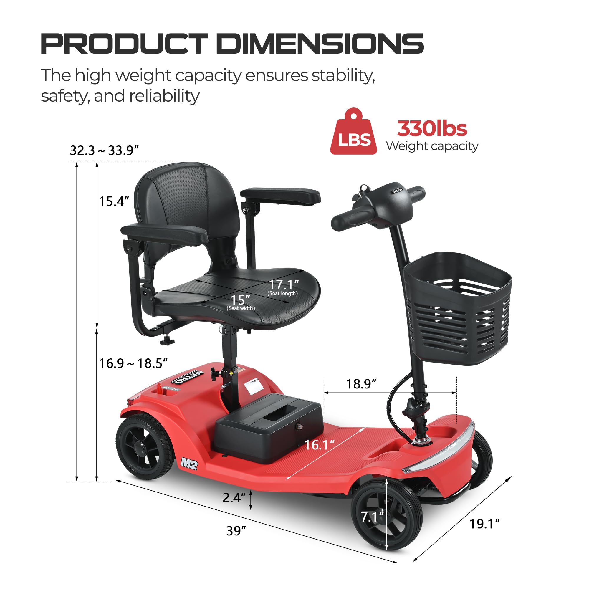 Metro Mobility M2 Heavy Duty Mobility Scooter