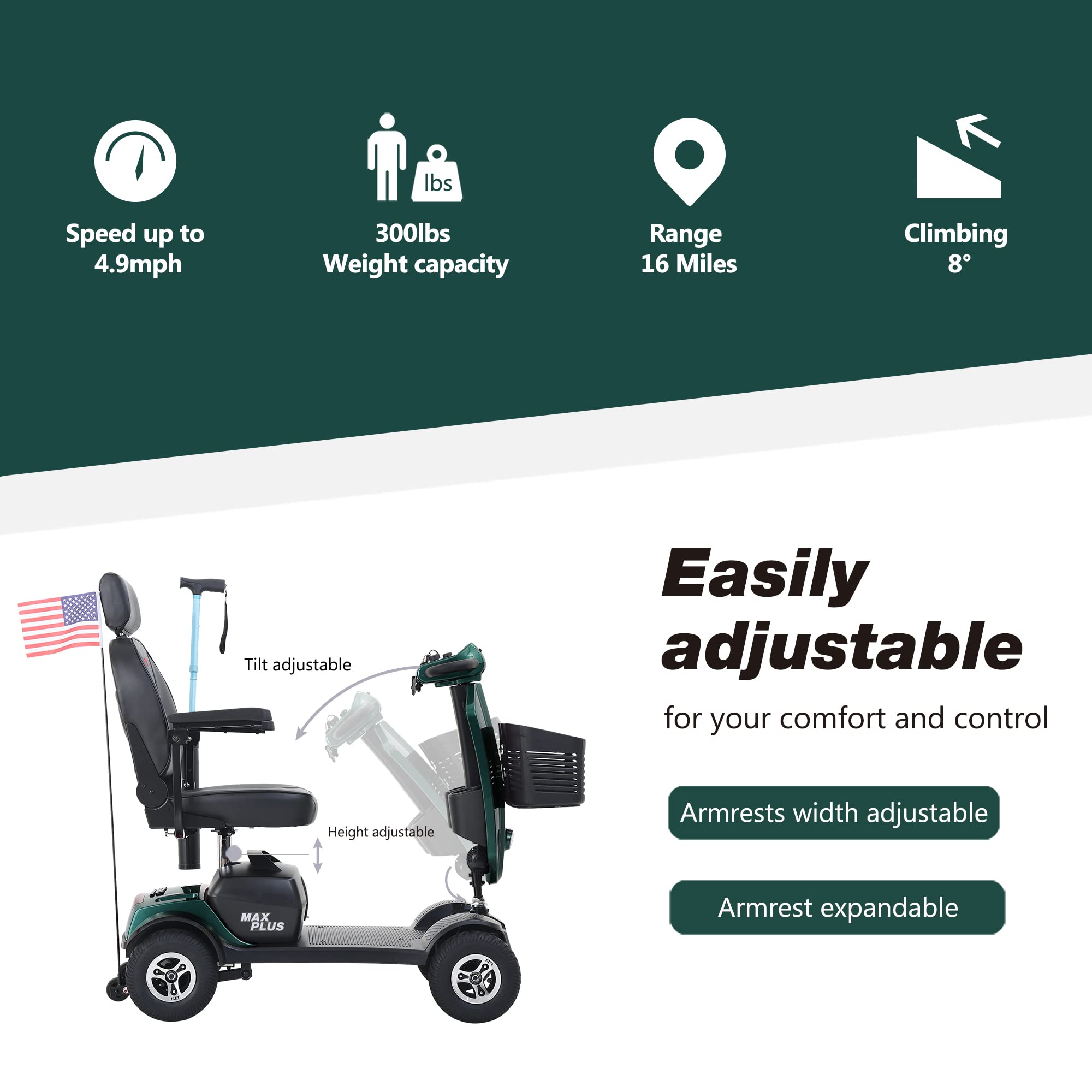 Metro Mobility Max Plus 4-Wheel Mobility Scooter