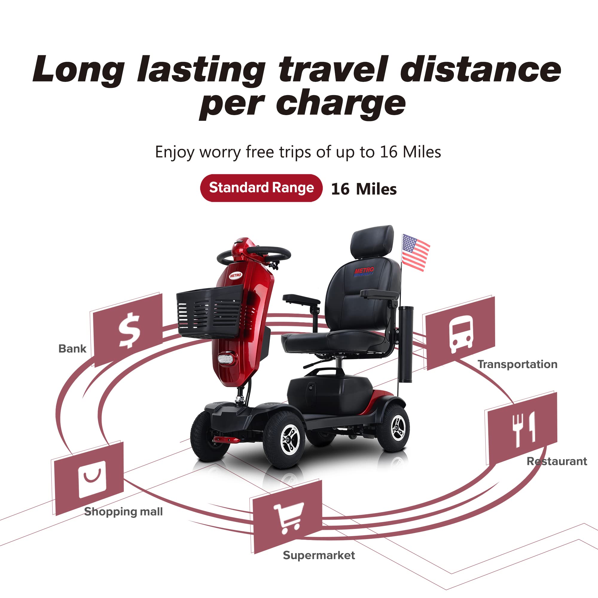 Metro Mobility Max Plus 4-Wheel Mobility Scooter