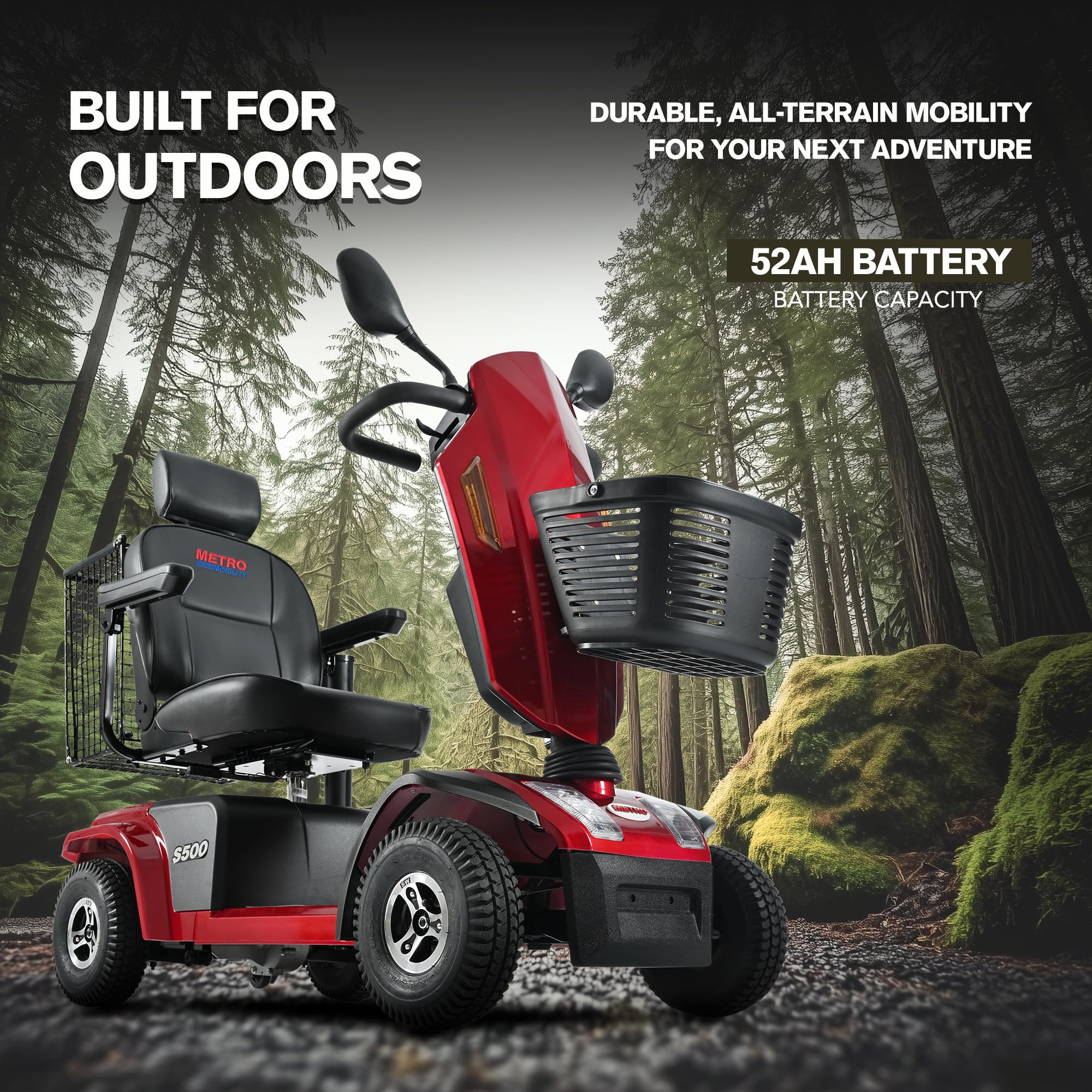 Metro Mobility S500 4-Wheel Electric Mobility Scooter