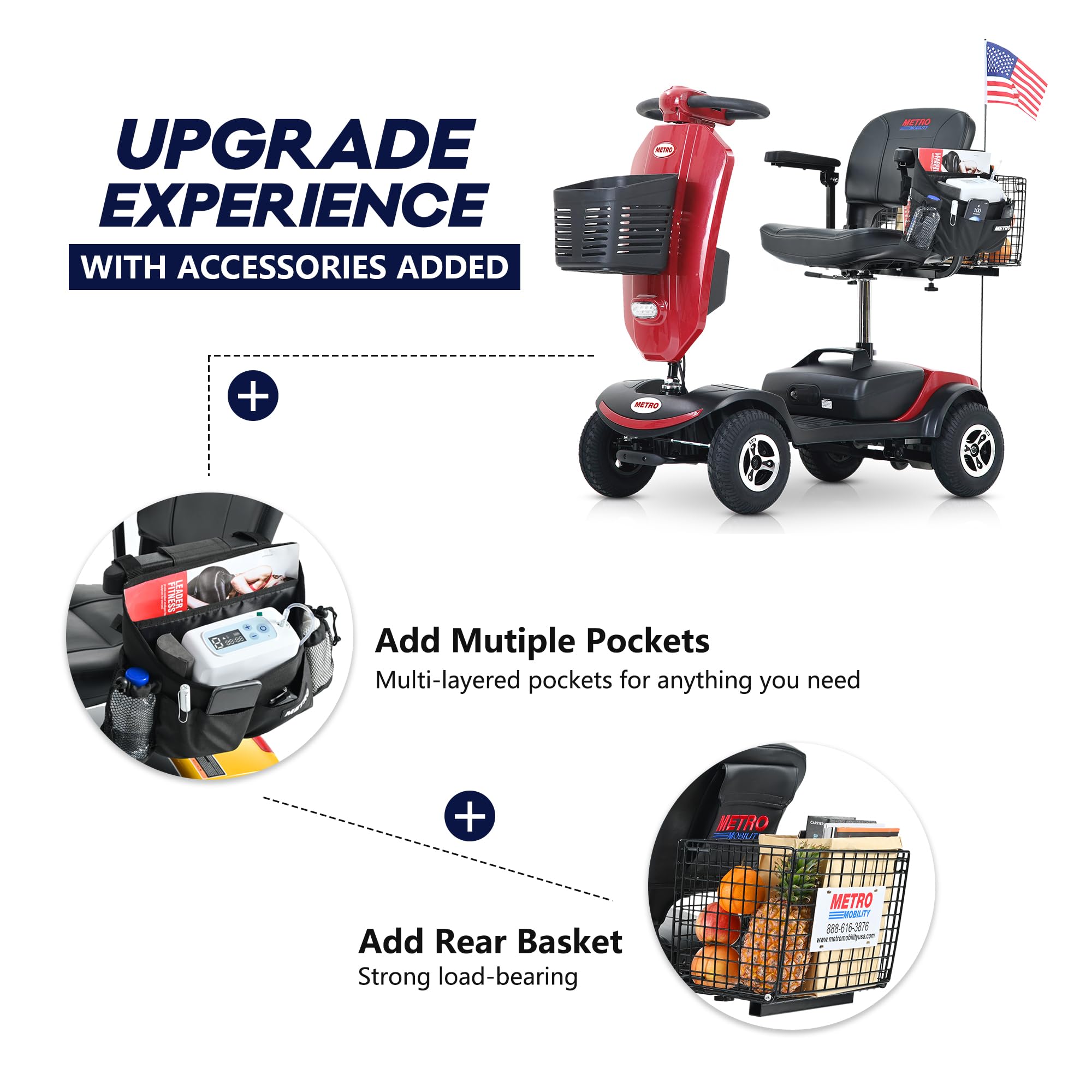 Metro Mobility Upgraded Patriot 4-Wheel Mobility Scooter