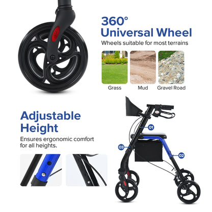 Metro Mobility M934-1 4-Wheel Rollator with Seat