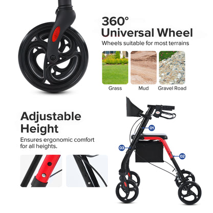 Metro Mobility M934-1 4-Wheel Rollator with Seat