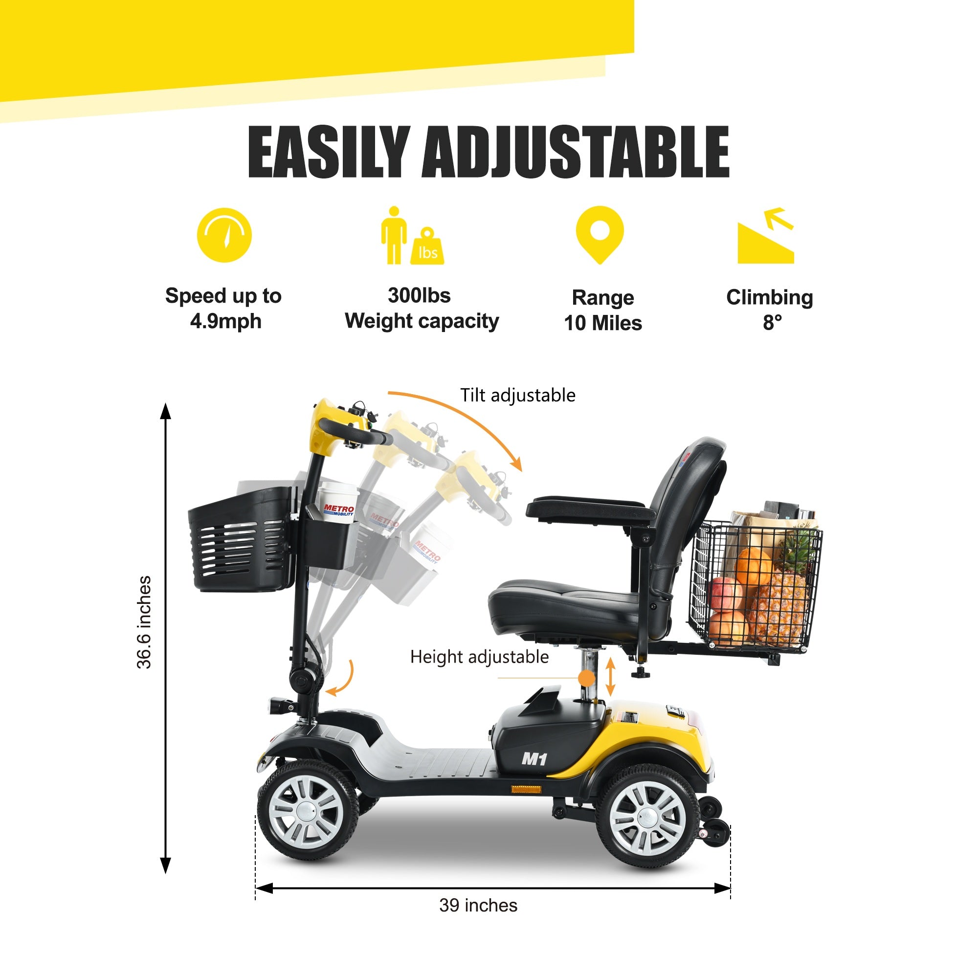 Metro Mobility M1 Portal 4-Wheel Heavy Duty Scooter