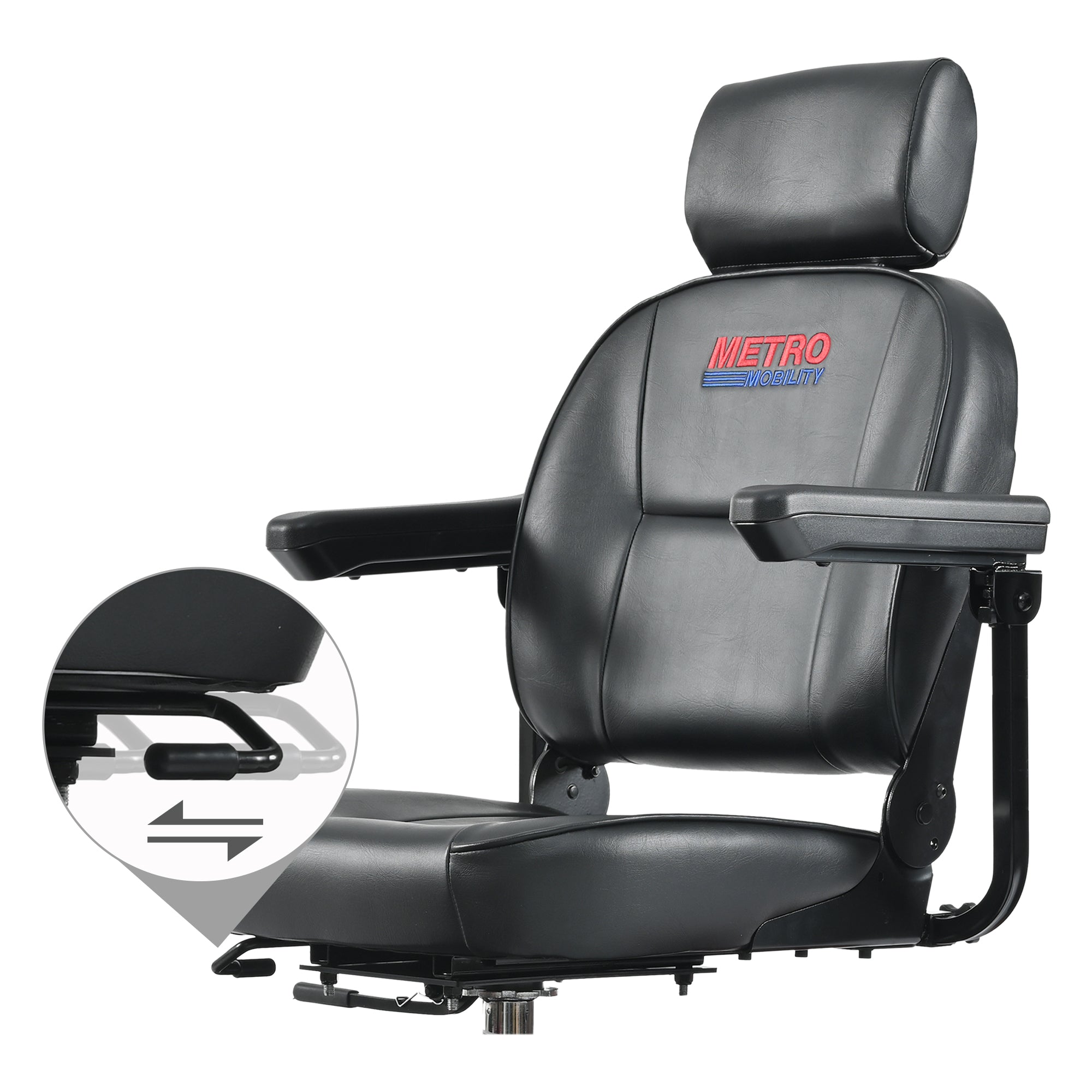 Adjustable Sliding Captain Seat with Headrest