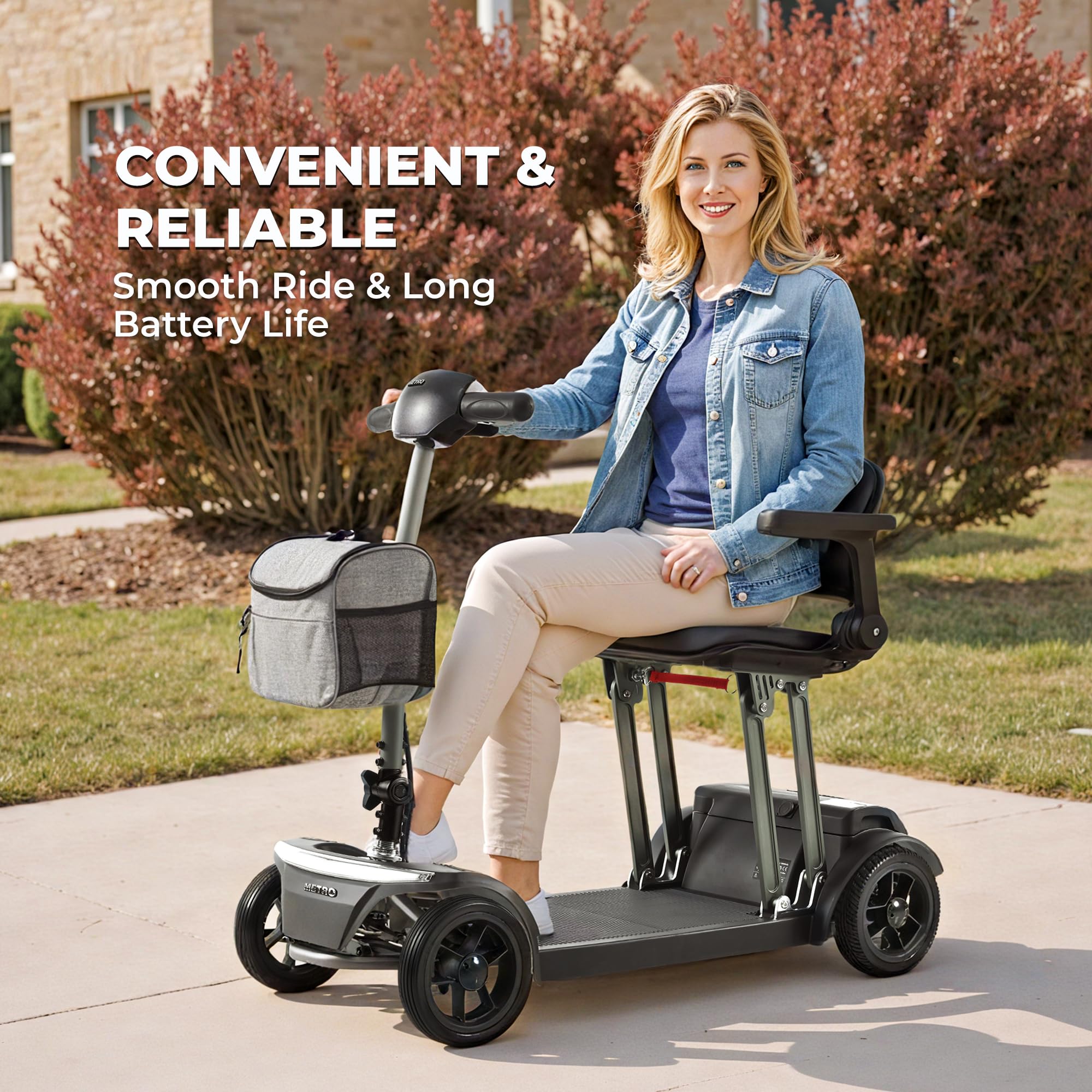 Metro Mobility AIR TRAVELLER 4-Wheel Folding Electric Mobility Scooter