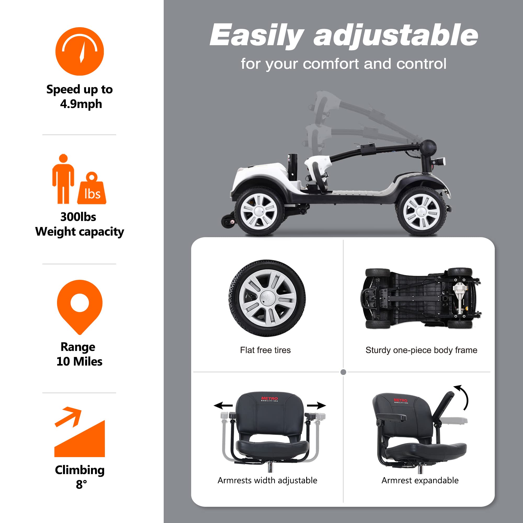 Metro Mobility M1 Portal 4-Wheel Mobility Scooter