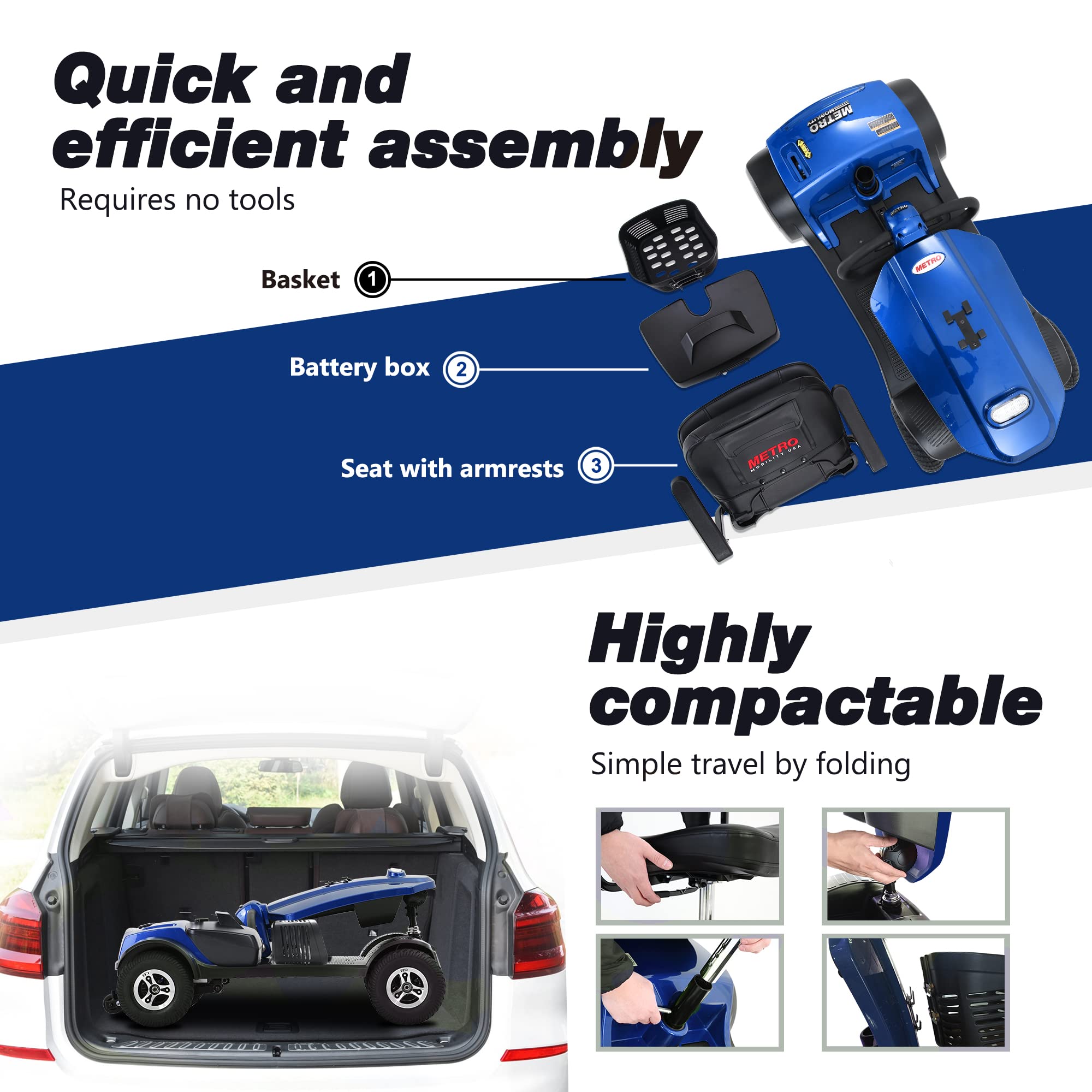 Metro Mobility Max Plus 4-Wheel Mobility Scooter