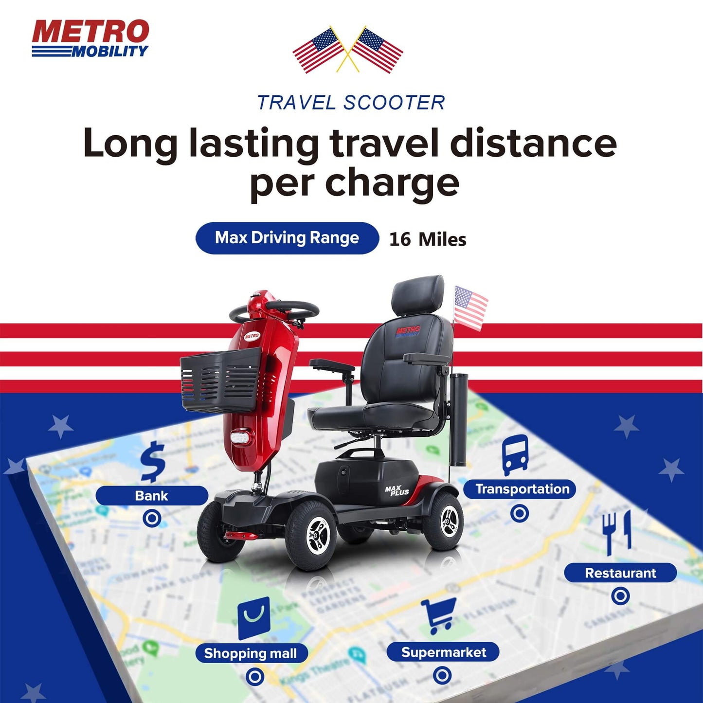 Metro Mobility Max Plus 4-Wheel Mobility Scooter