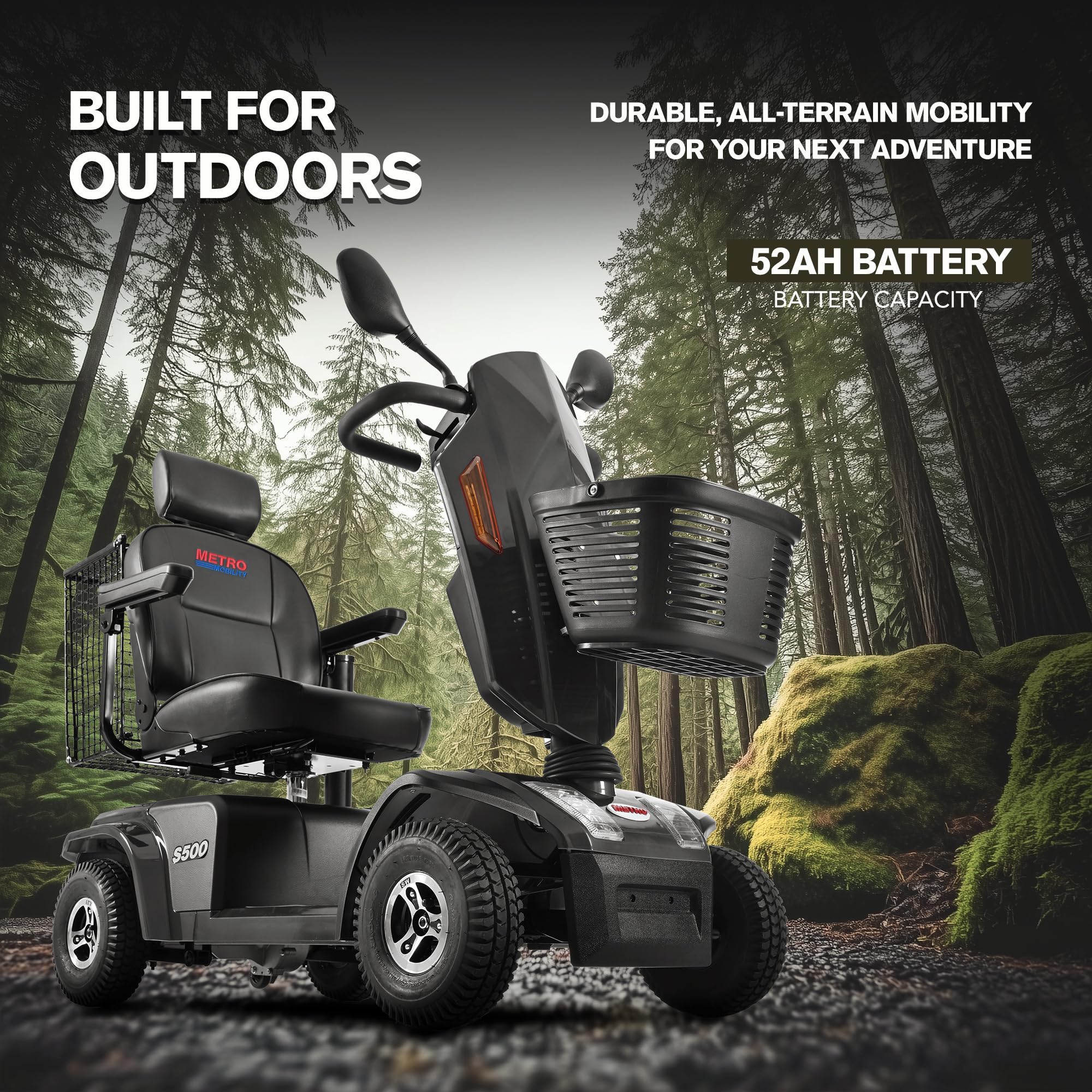 Metro Mobility S500 4-Wheel Electric Mobility Scooter