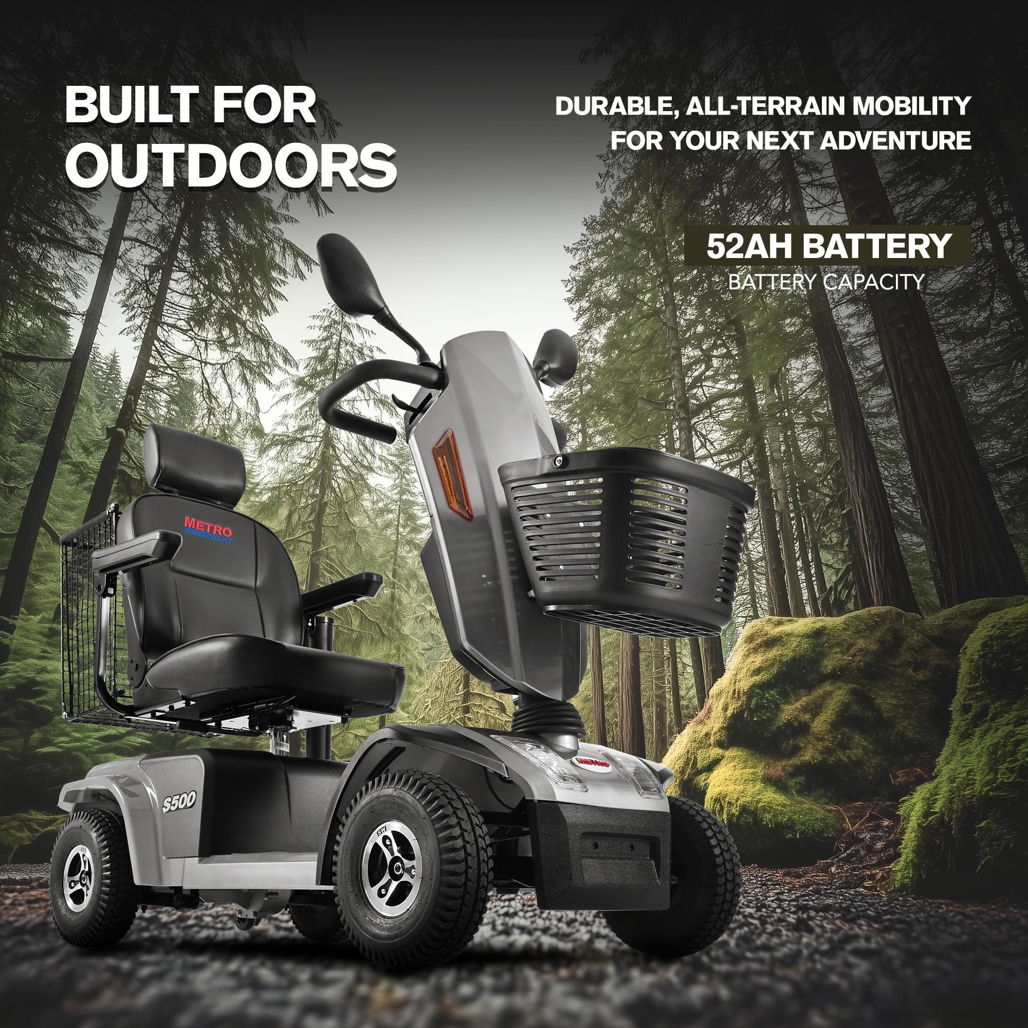 Metro Mobility S500 4-Wheel Electric Mobility Scooter