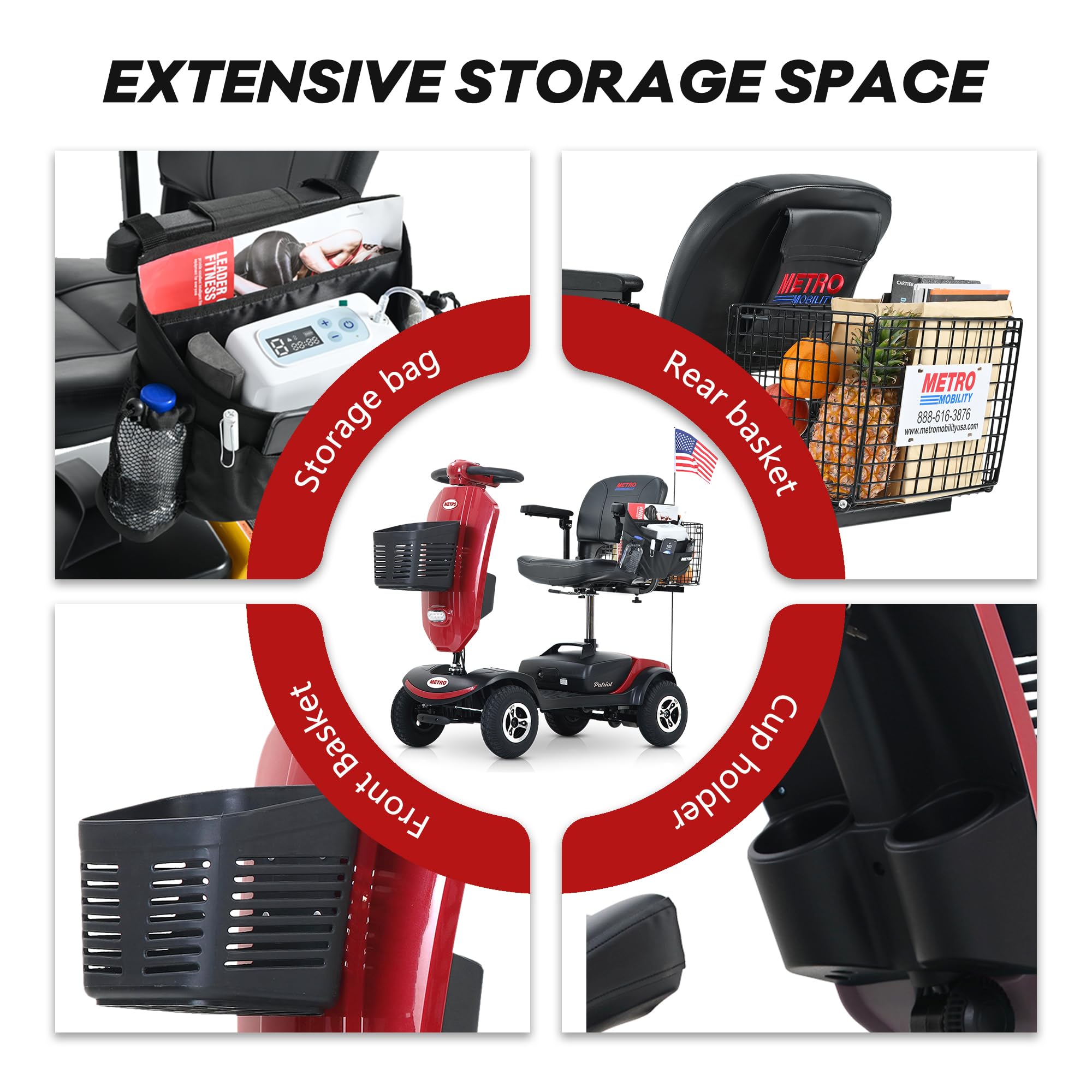 Metro Mobility Upgraded Patriot 4-Wheel Mobility Scooter