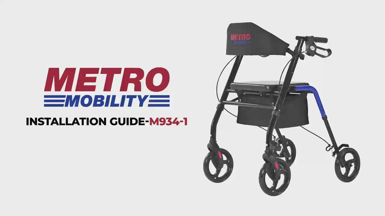 Metro Mobility M934-1 4-Wheel Rollator with Seat